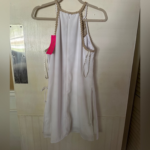 Lilly Pulitzer sleeveless white with gold accent! Very elegant! NWT - Picture 2 of 4